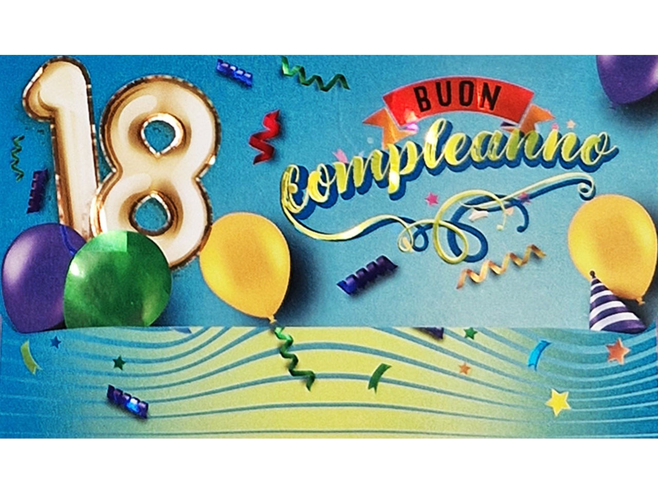 Biglietto portasoldi flashcard 18anni