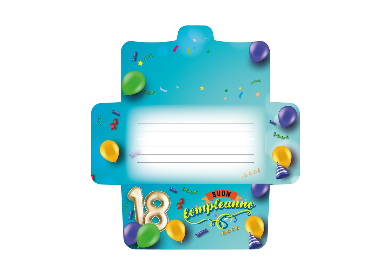 Biglietto portasoldi flashcard 18anni