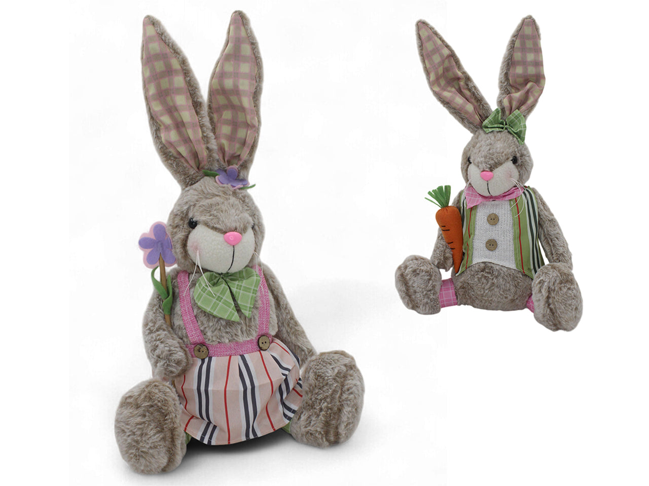 Peluche coniglio seduto 45cm assortiti