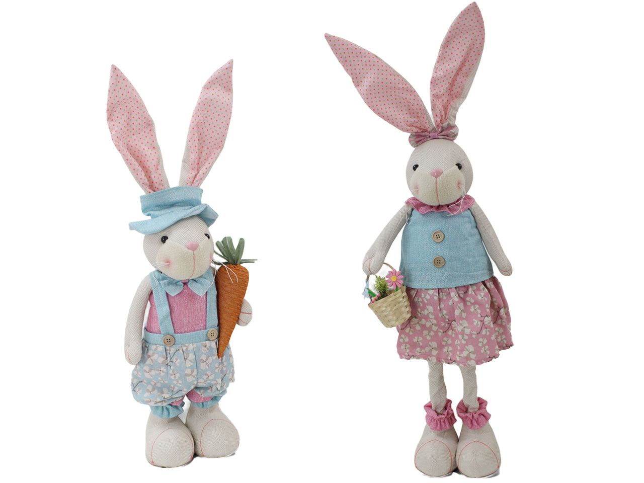 Coniglio in tessuto estensibile 65/85cm assortiti