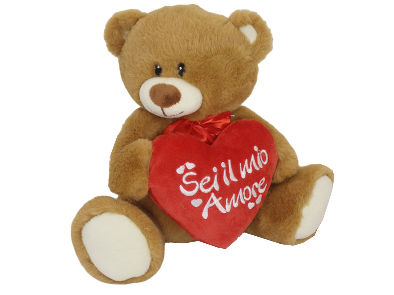 Orso in peluche 25cm con cuore