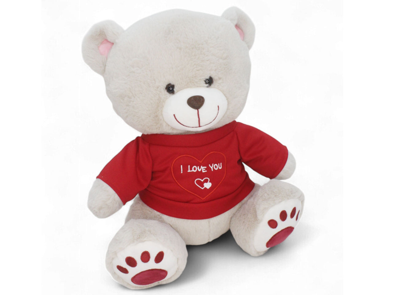 Orso in peluche 35cm con maglia rossa