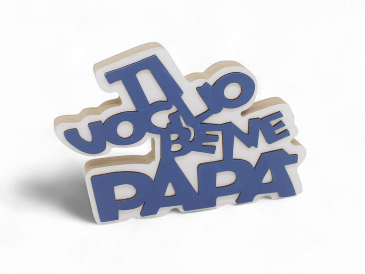 Scritta in legno 19x13cm ti voglio bene papa'