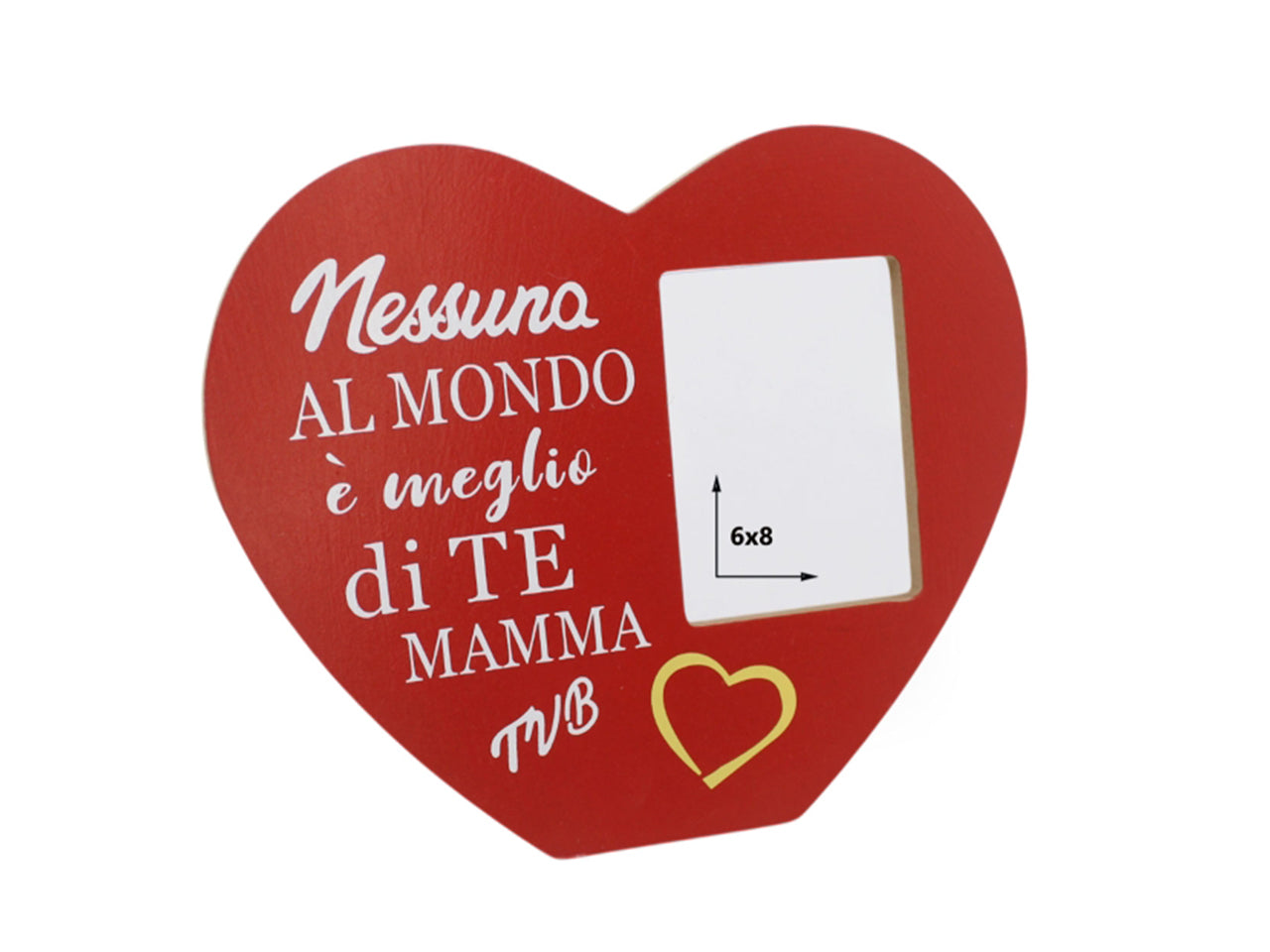 Portafoto cuore per festa della mamma 18x15cm