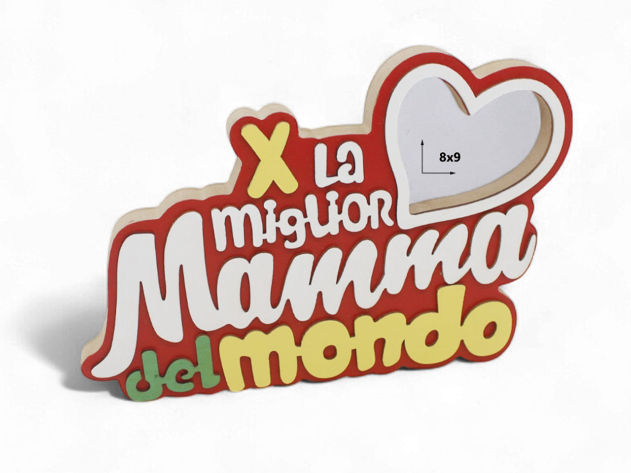 Portafoto in legno 24x14cm per la festa della mamma