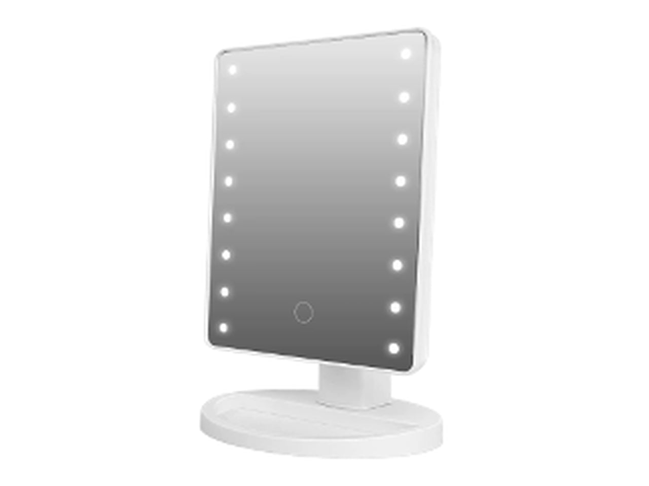 Specchio cosmetico led bianco 16,5x12,5x25,5cm a batteria cavo usb