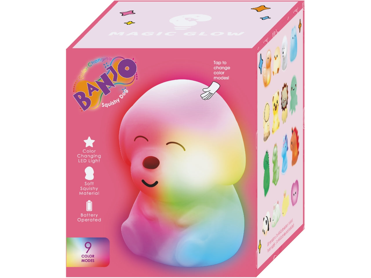 Banjo quishy luce rgb color 9x9x15,2cm a batteria