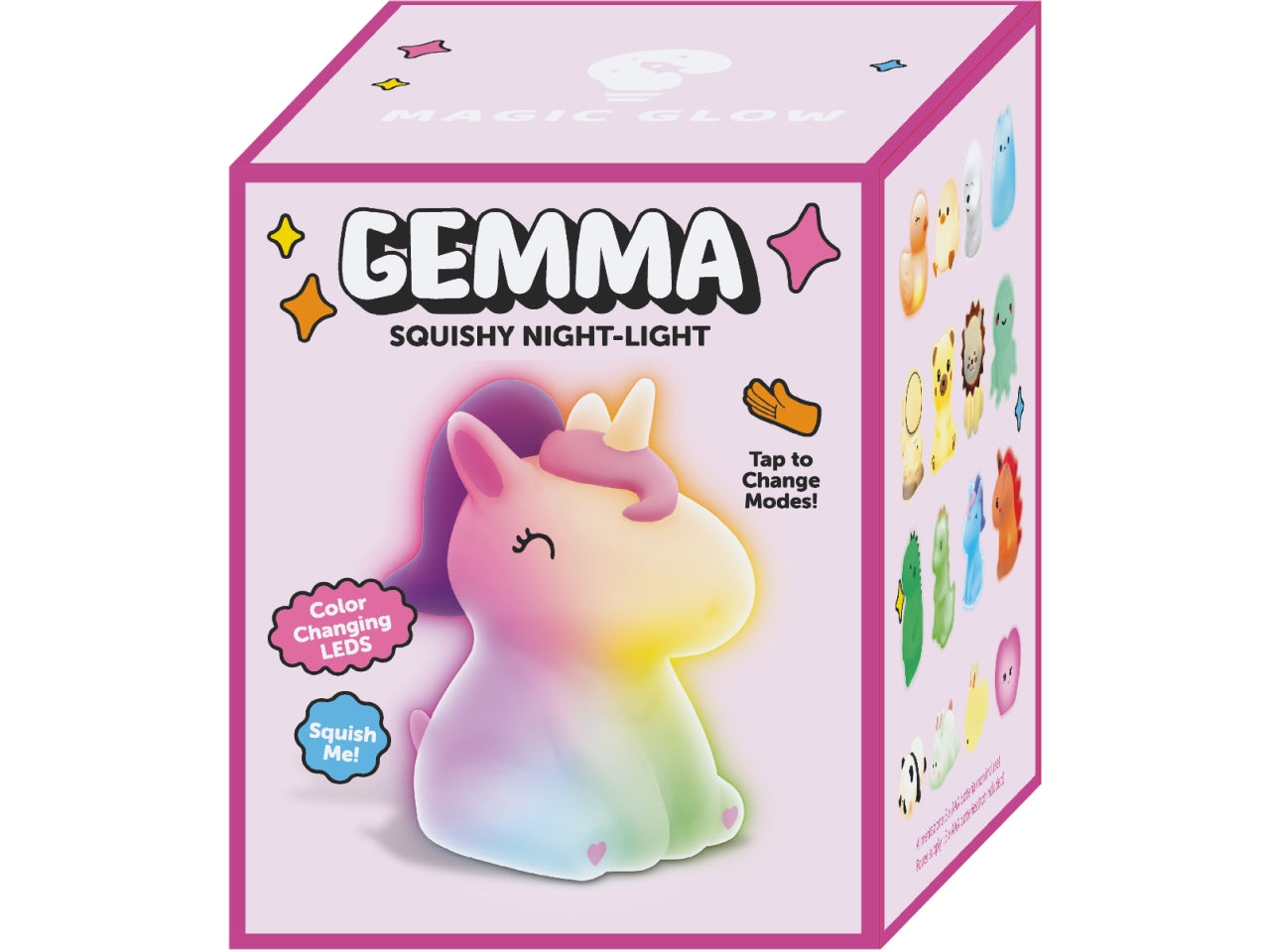 Gemma quishy luce rgb color 8,9x14,5x13cm a batteria