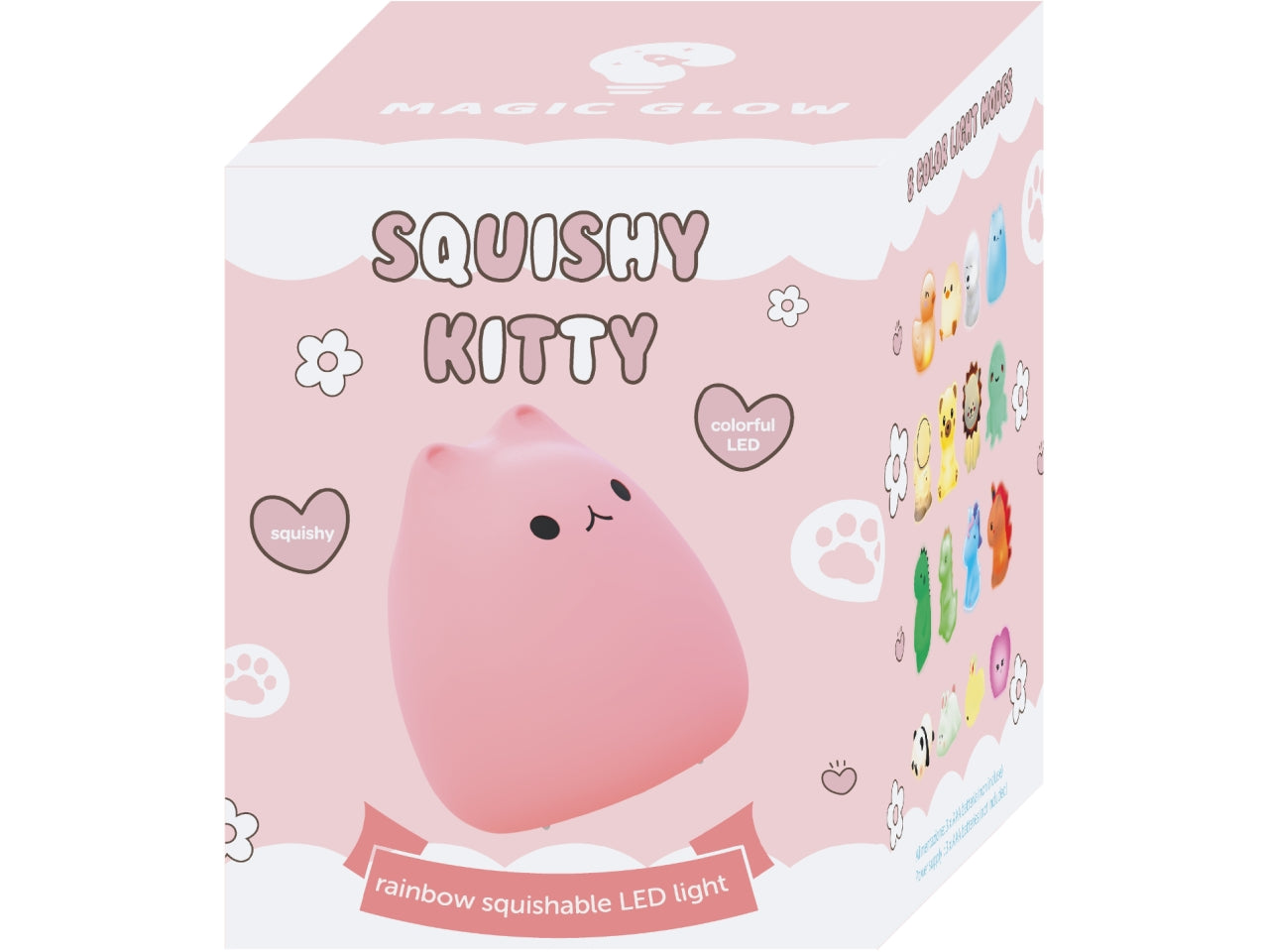 Kitty quishy luce rgb color 13,7x11,4x9,4cm a batteria