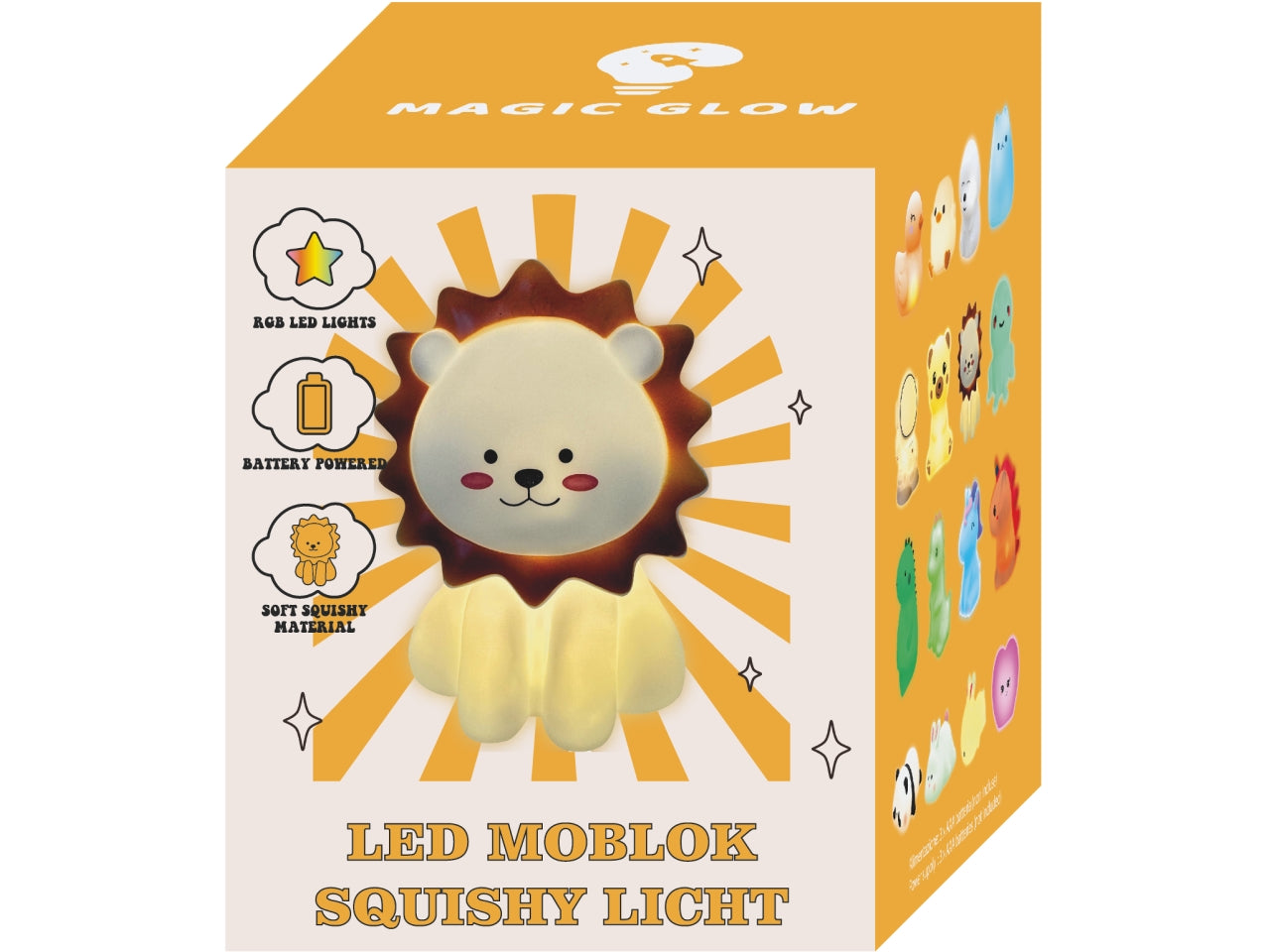 Moblok quishy luce rgb color 11,3x11x12,5cm a batteria
