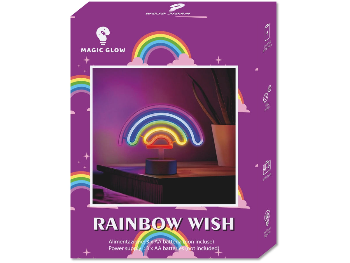 Raimbow wish stand luce led color 23x19x10cm a batteria