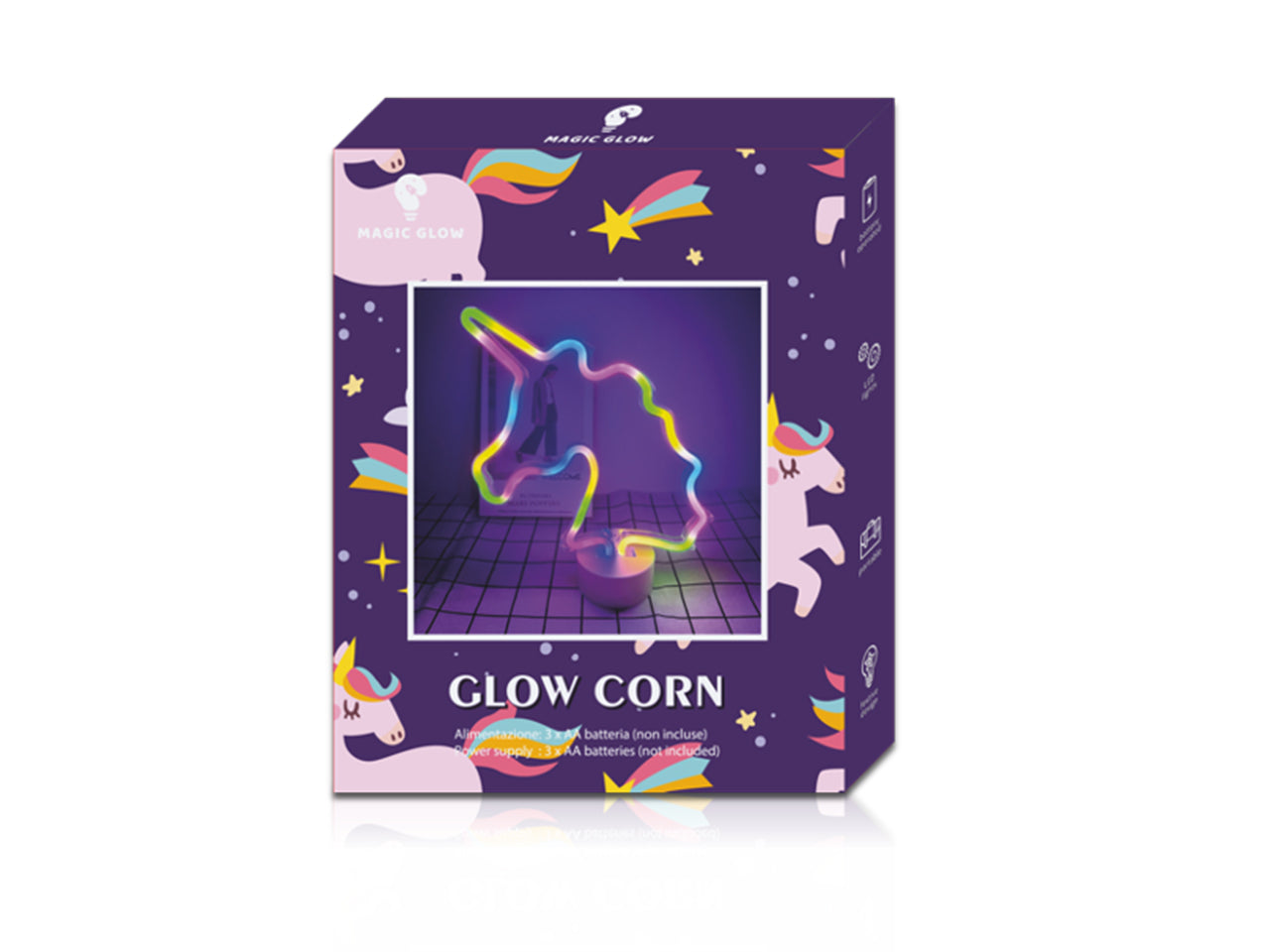 Unicolor stand luce led color 31x24x10cm a batteria