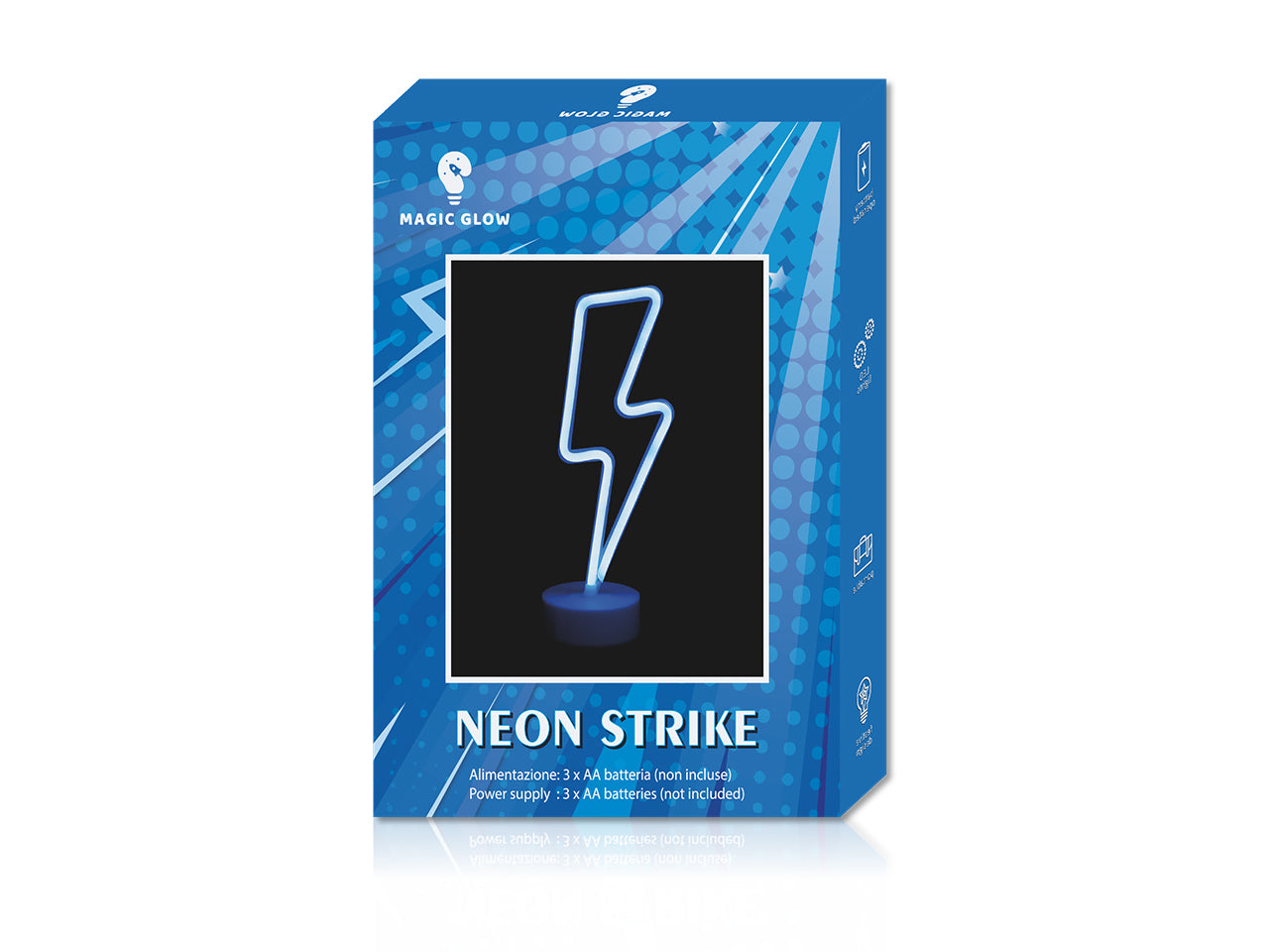 Neon srke stand luce led color 31x11x10cm a batteria