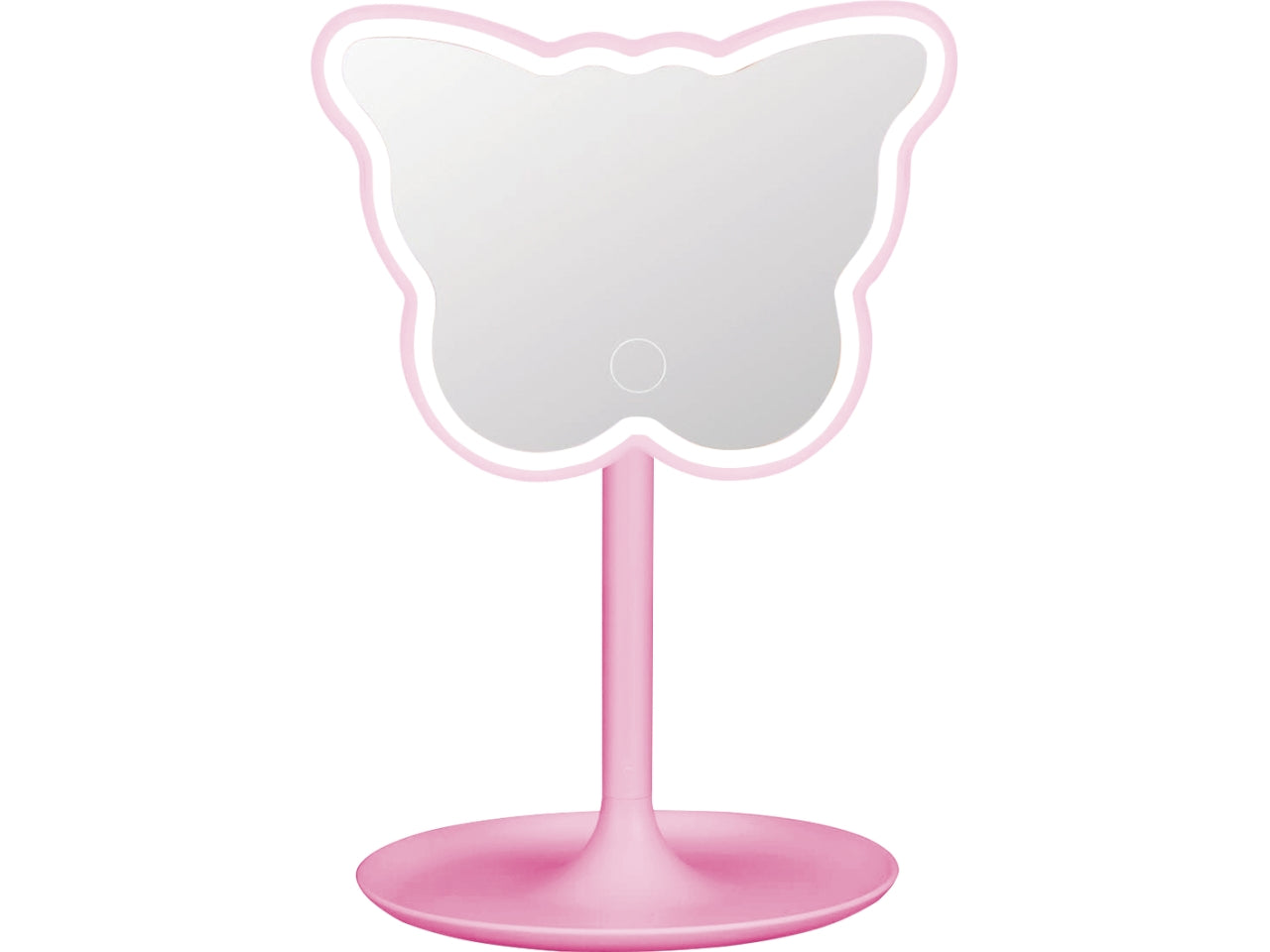 Glow fly stand specchio luce led bianco d.14xh.27cm a batteria