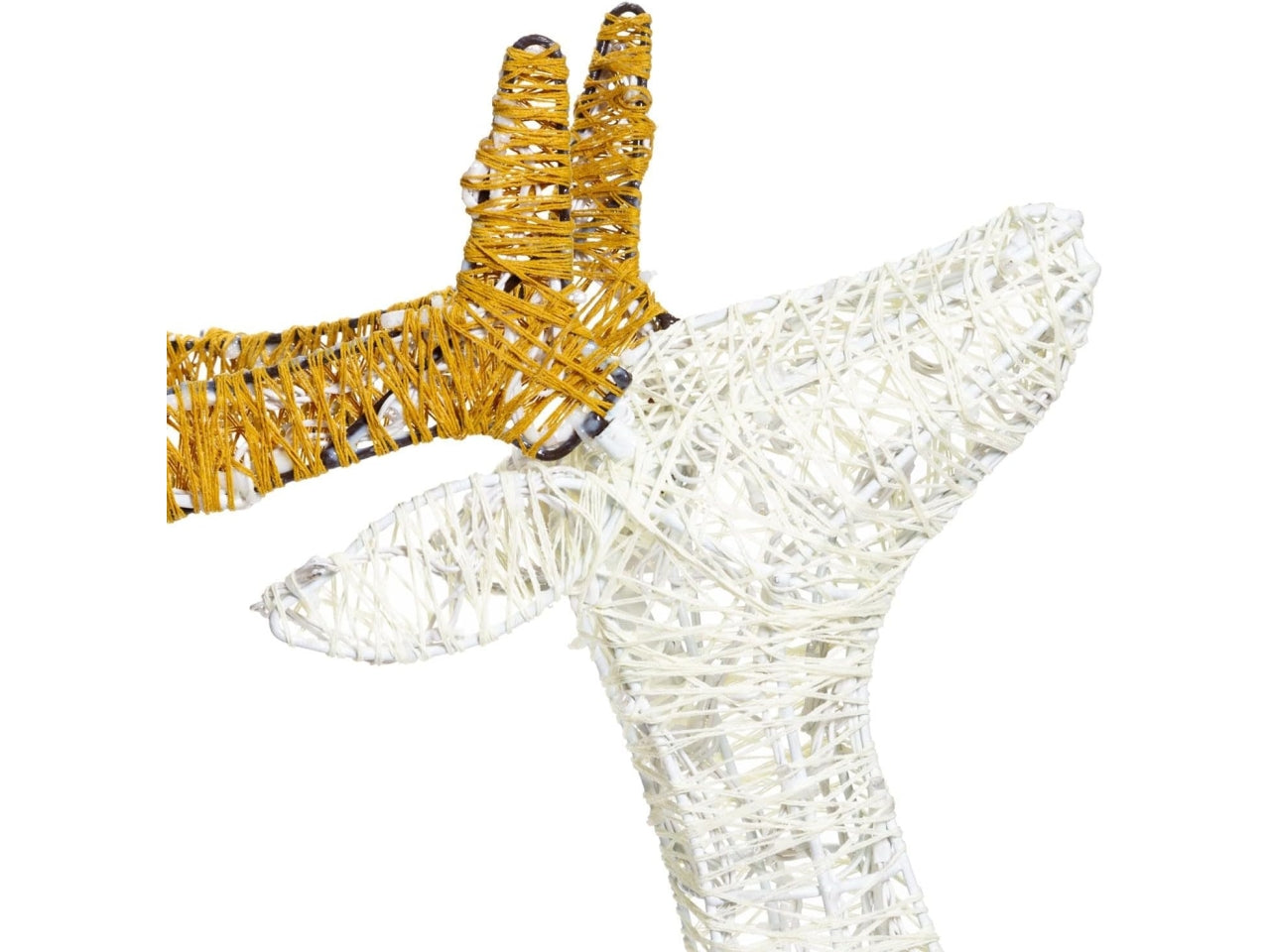 Renna 3D 95cm 200led bianco tradizionale, luce fissa per uso interno ed esterno IP44