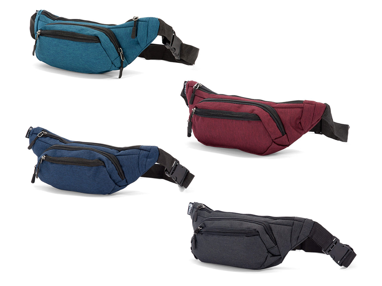 Marsupio con 3 zip colori assortiti