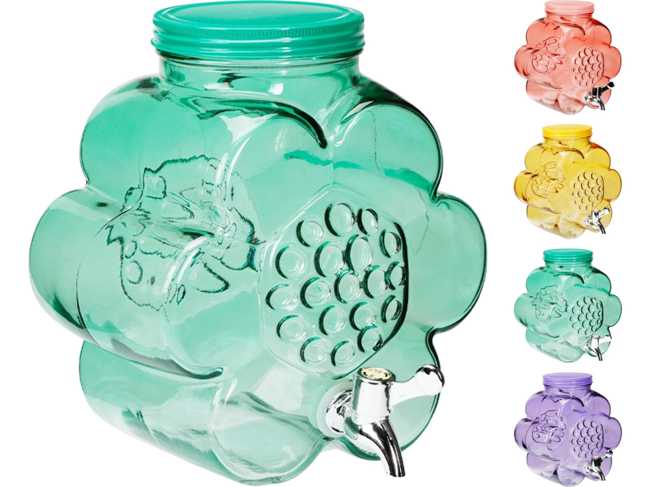 Distributore bevande a forma di fiore in 4 colori assortiti