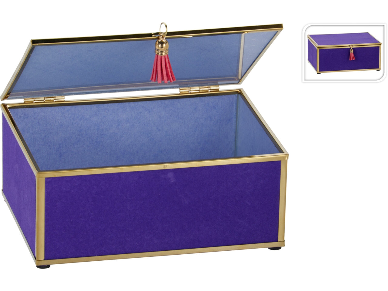 Portagioielli cofanetto 18x13x7cm assortiti