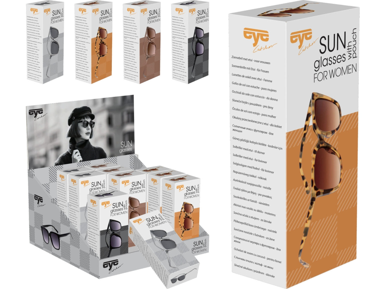 Occhiali da sole da donna, 4 assortimenti