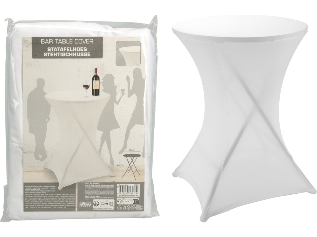 Copritavolo in tessuto 80x110cm bianco