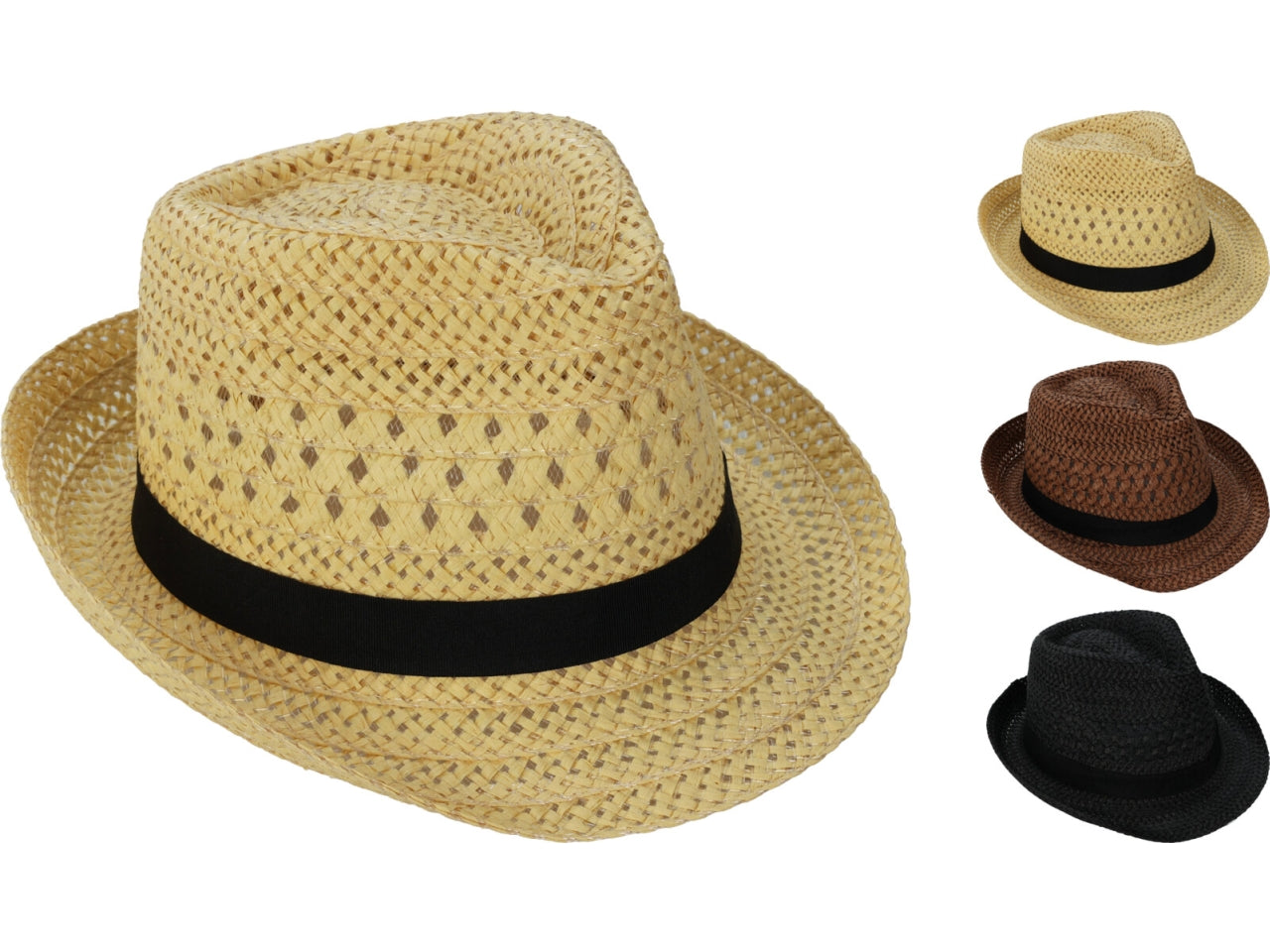 Cappello in paglia per bambini, 3colori assortiti