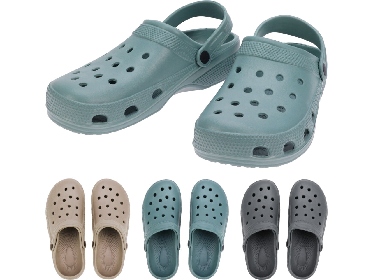 Ciabatta eva uomo tinta unica, taglia dal 40 al 45 in 3 vaianti di colore