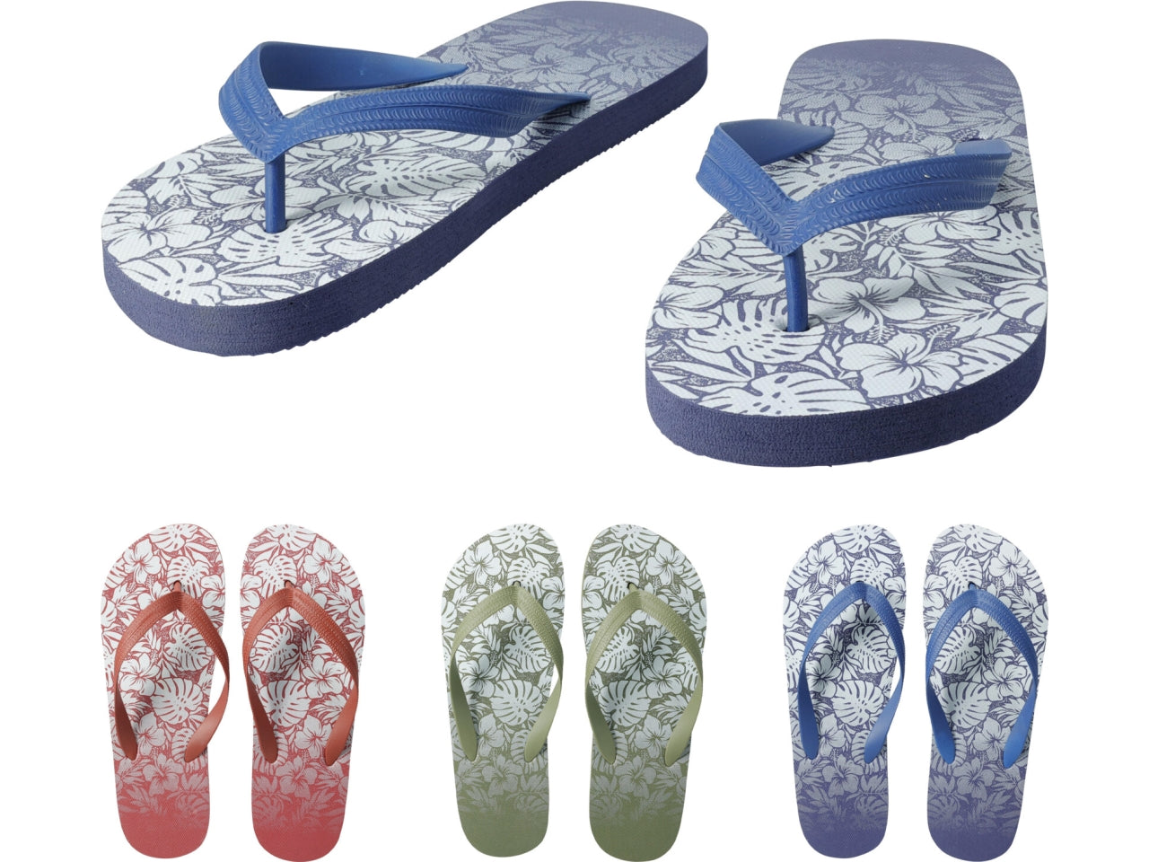 Infradito uomo fantasia fiori, taglia dalla 40 alla 45 in 3 varianti di colori