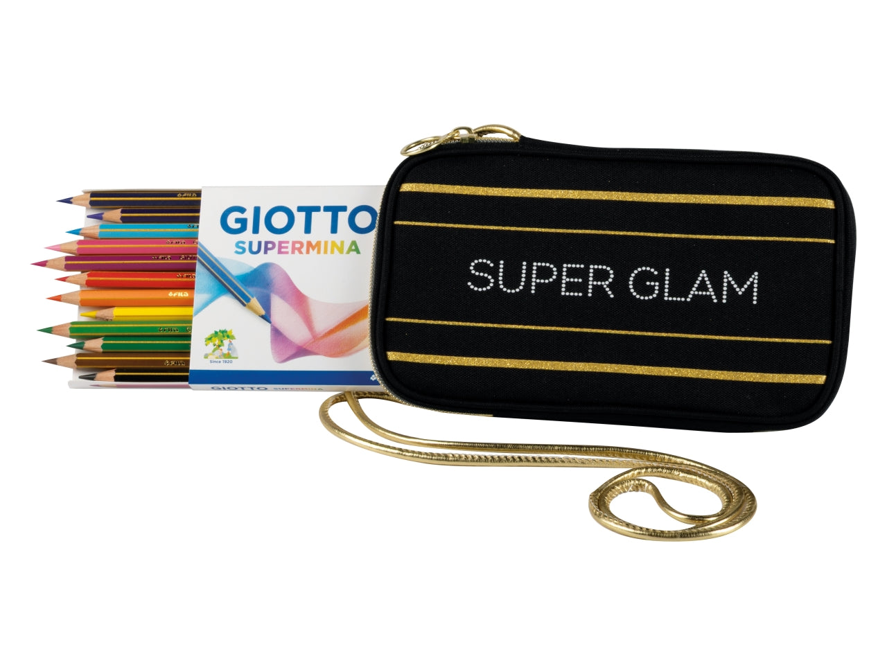 Nuova GIOTTO pochette superglam allâinterno 12 pastelli Giotto Supermina