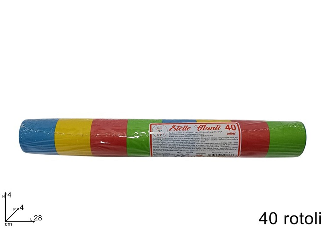 Stelle filanti 40 rotoli assortiti