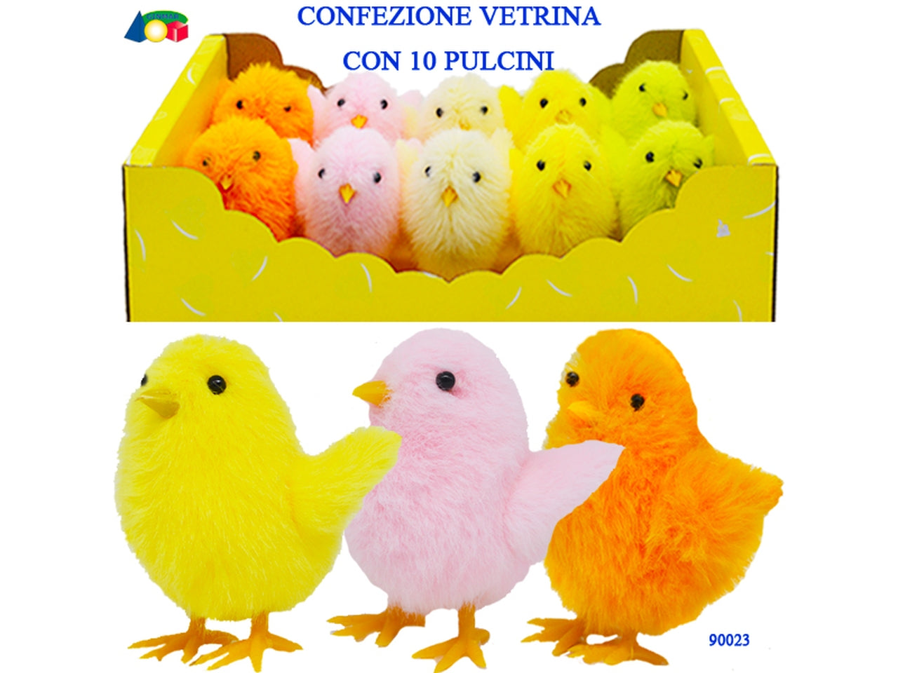 Pulcini colorati in confezione da 10 pezzi