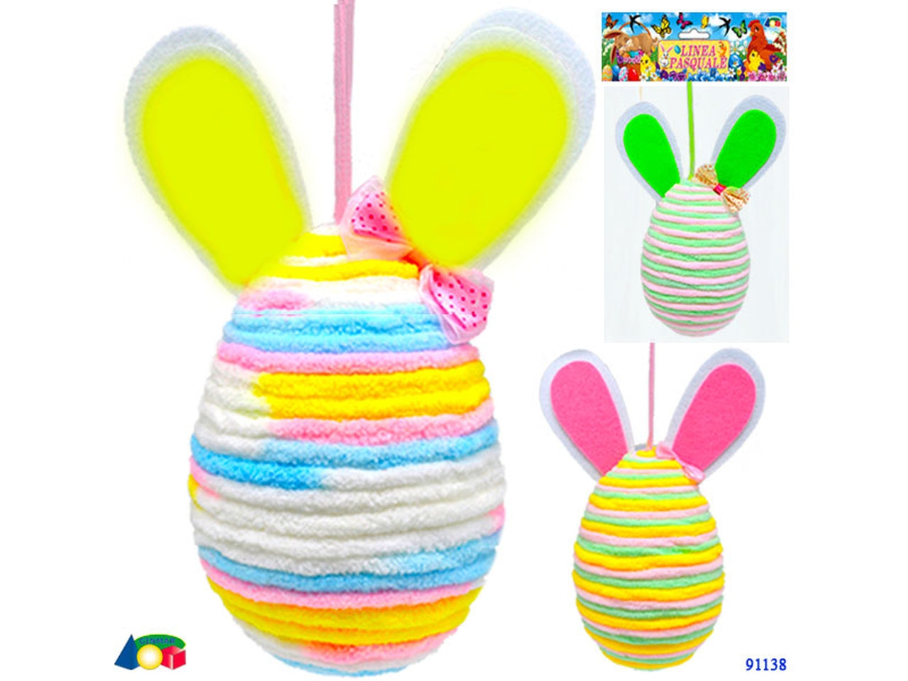 Uovo con orecchie in tessuto morbido