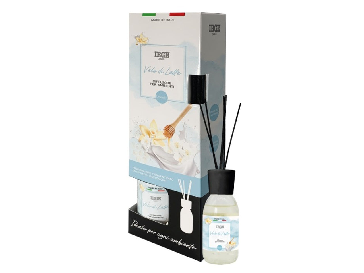 Cdv diffusore Irge ambiente 125 ml latte con bastoncini $