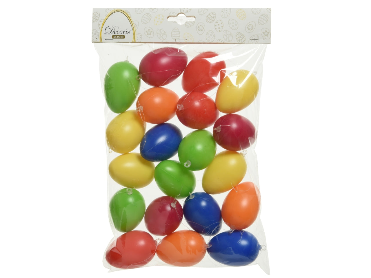 Appendino uova 6 pezzi 6 assortiti d.4xh.6cm