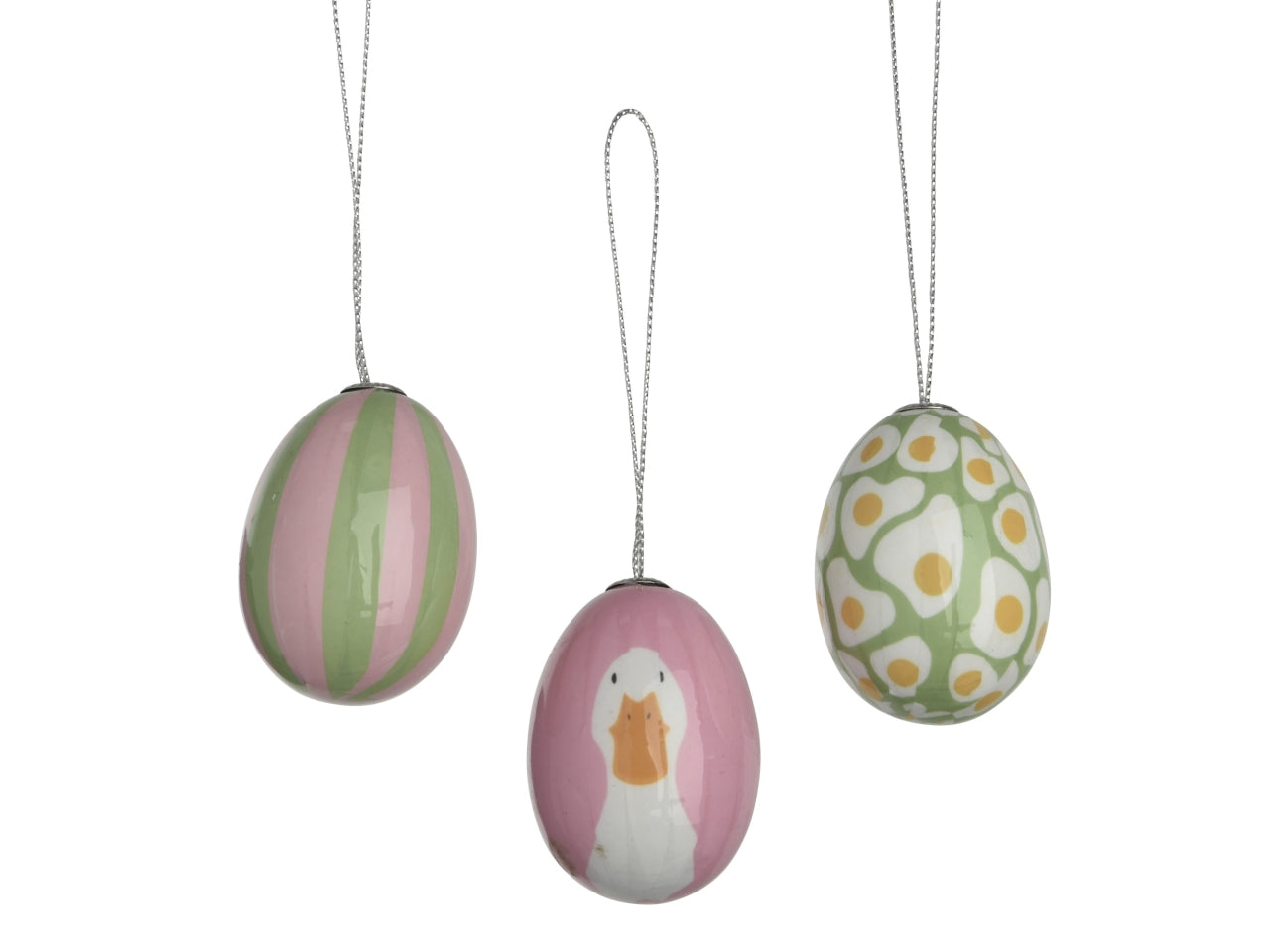 Appendino uova 6 pezzi 3 assortiti d.4xh.6cm