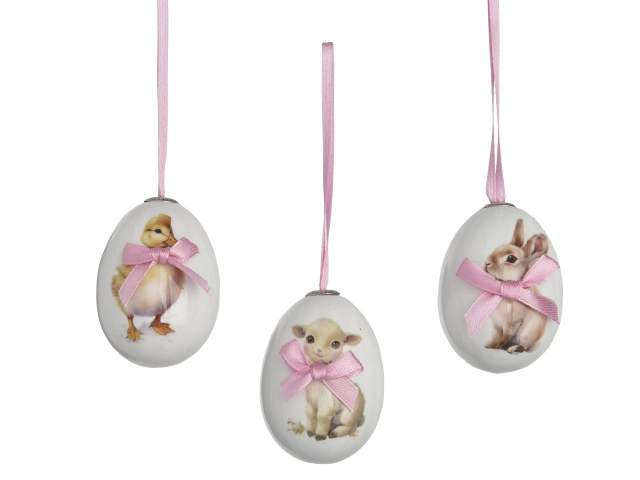 Appendino uova 6 pezzi 3 assortiti d.4xh.6cm