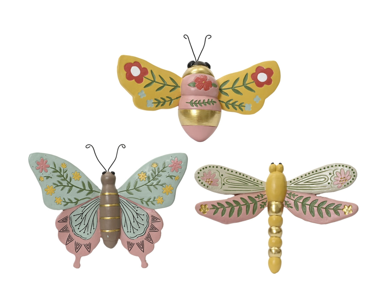 Insetto c/gancio 3 assortiti 9.5x18xh.3.5cm