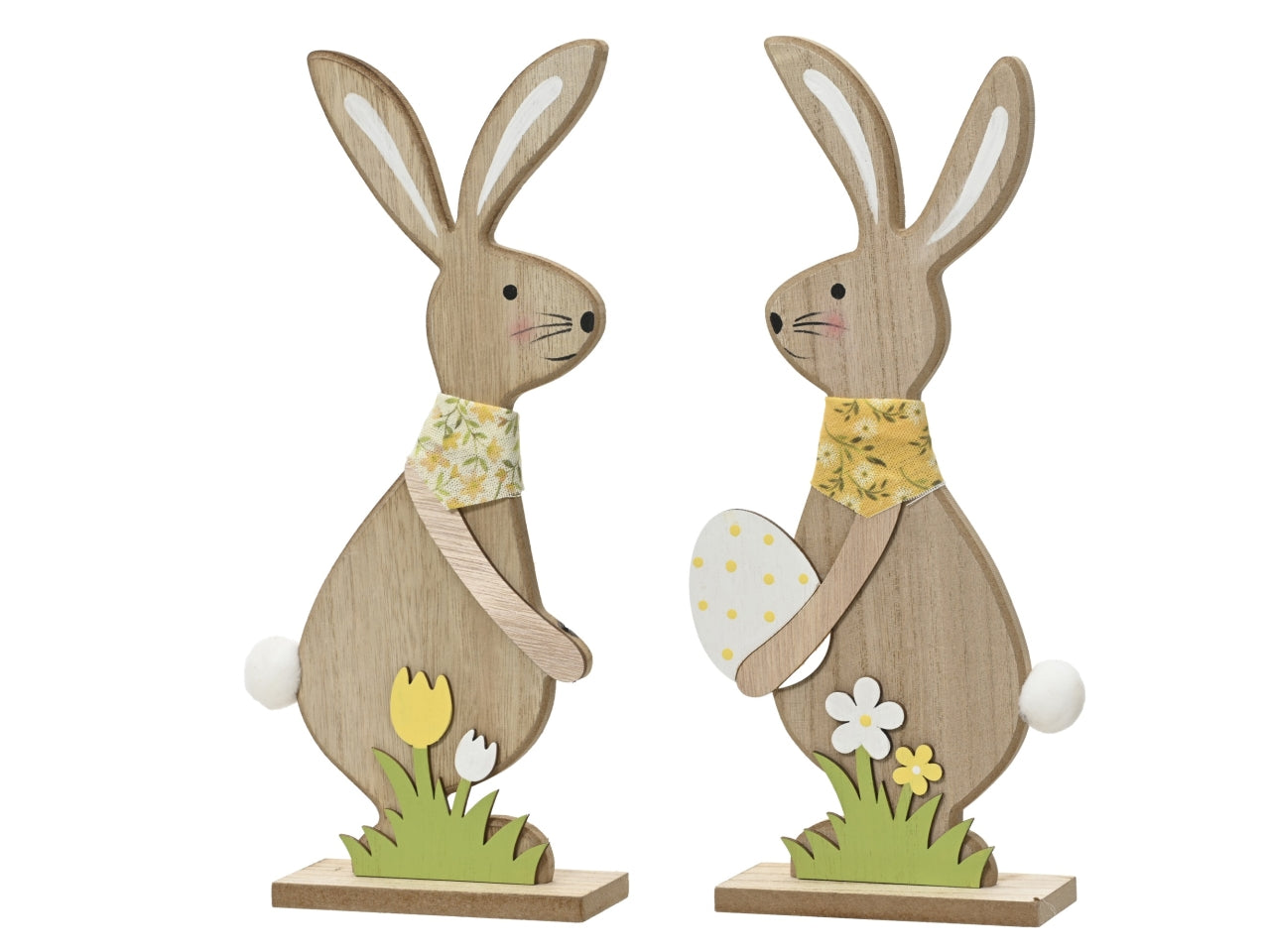 Coniglio in legno 2 assortiti 5x14xh.30.5cm