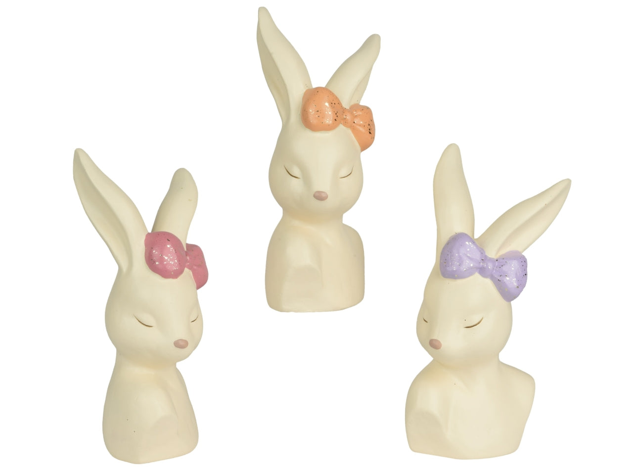 Coniglio in terracotta 3 assortiti 13.2x10xh.22.4cm