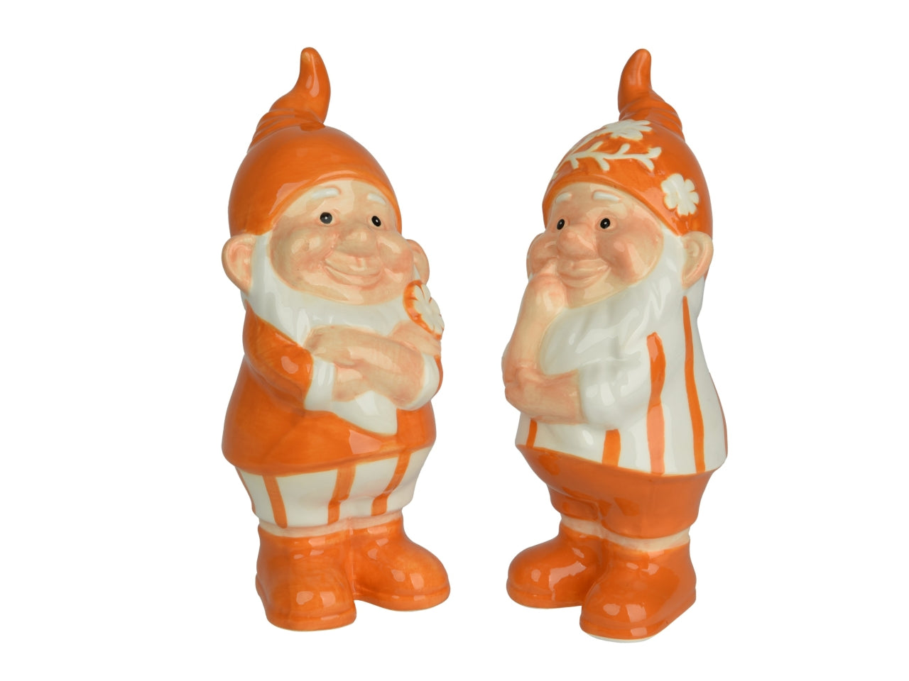 Gnomo in dolomite 2 assortiti arancio 10x10.3xh.25cm