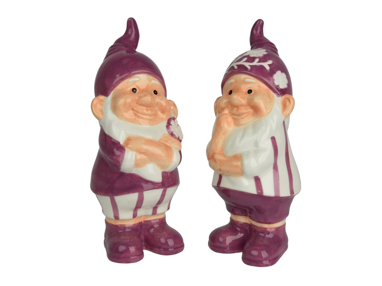 Gnomo in dolomite 2 assortiti viola 10x10.3xh.25cm