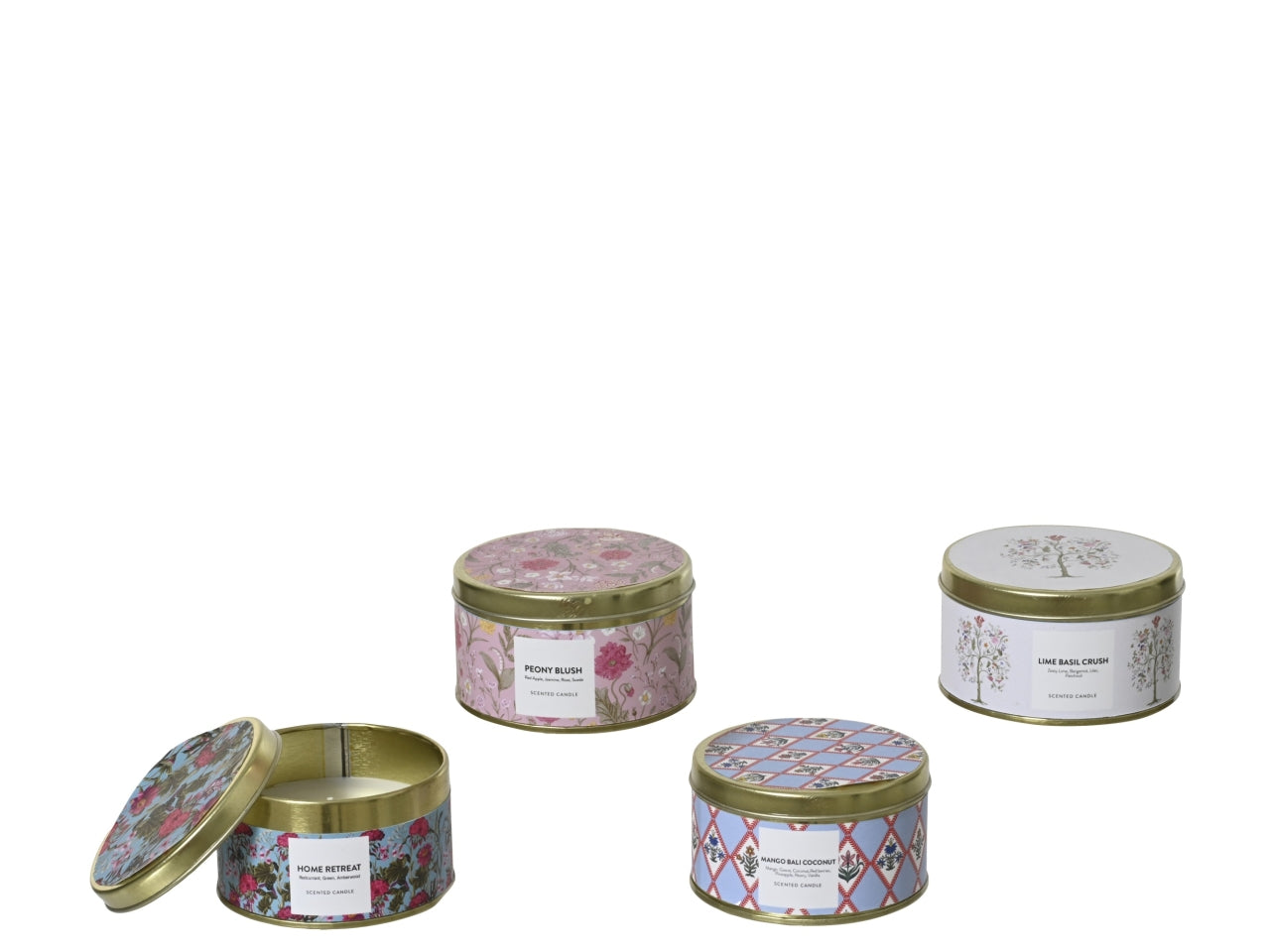 Box candela 4 assortiti d.7.8xh.4.5cm