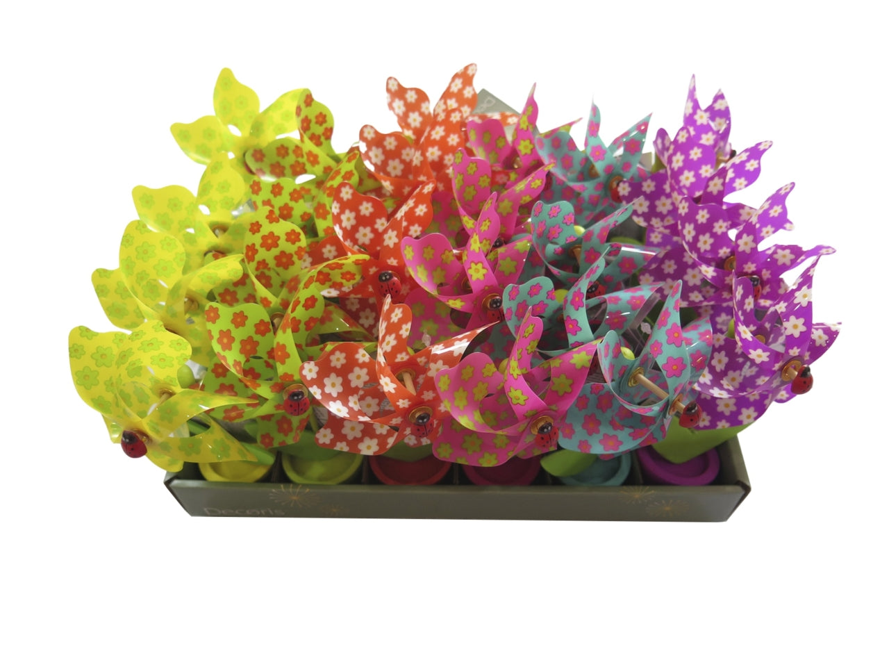 Girandola in plastica 6 assortiti 9x4.5xh.15.5cm