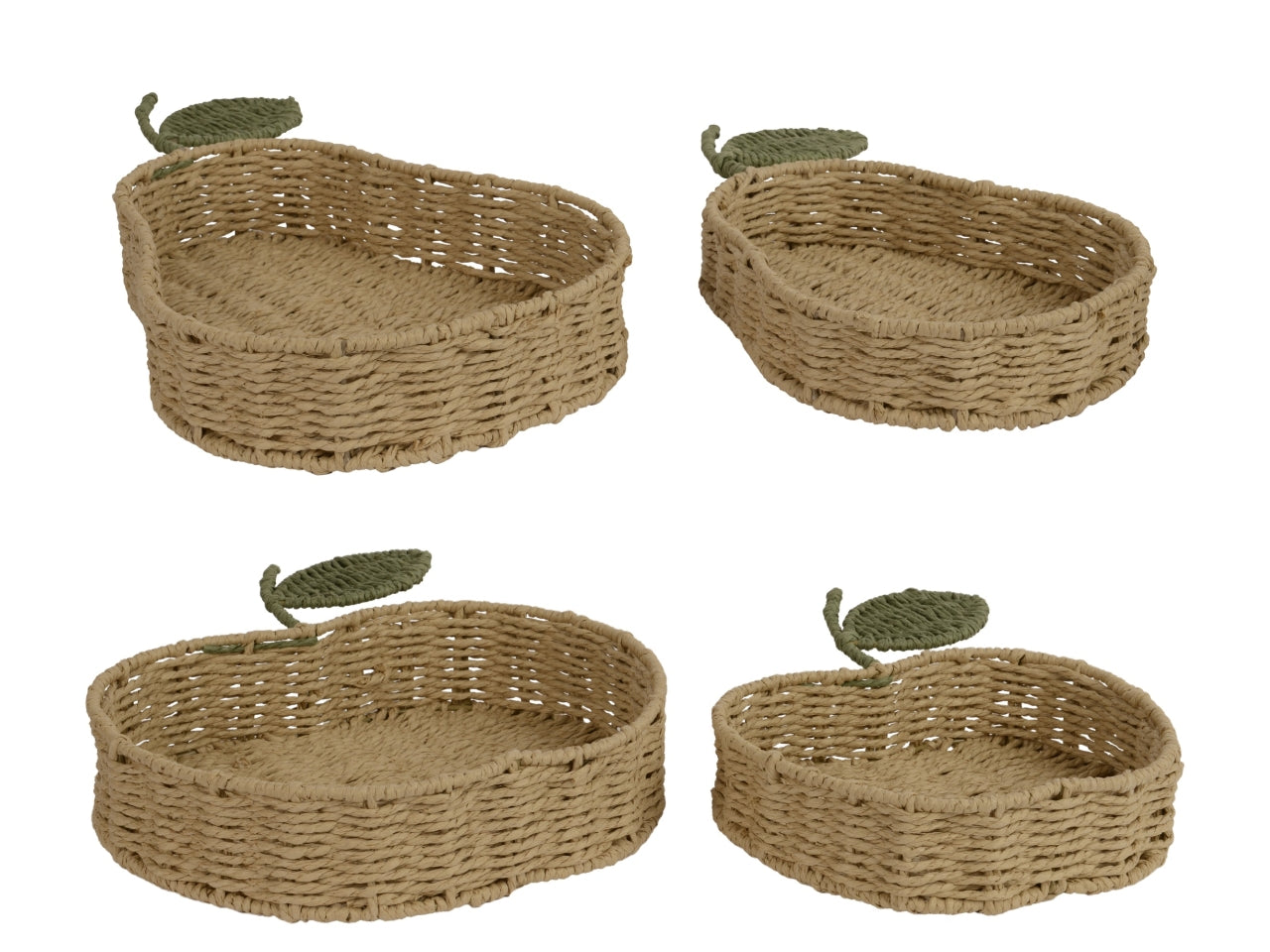 Set 2 vassoi corda frutta 2 assortiti29x24xh.7cm