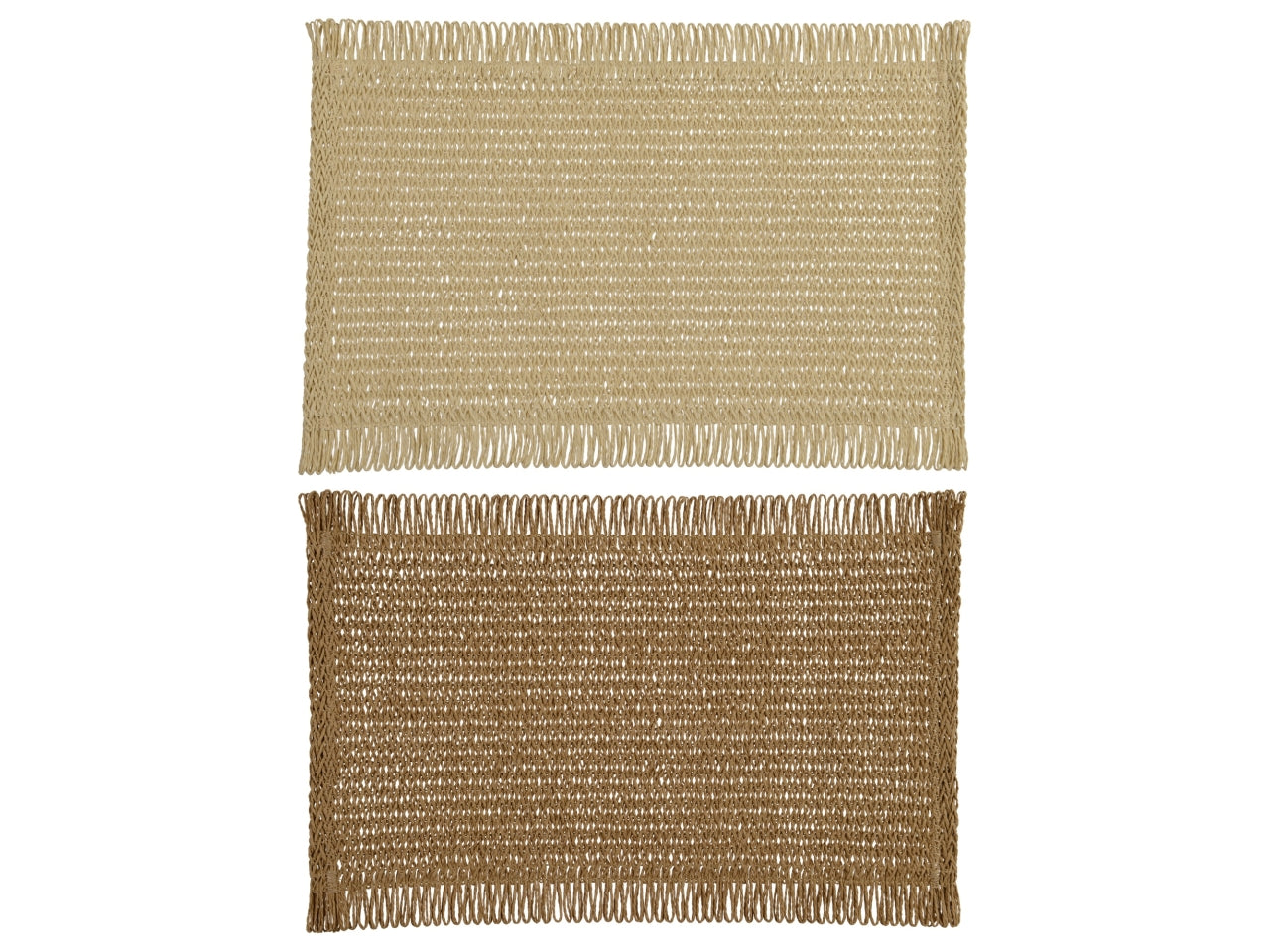 Tovaglietta corda rett. 2 assortiti 45x30xh.0.3cm