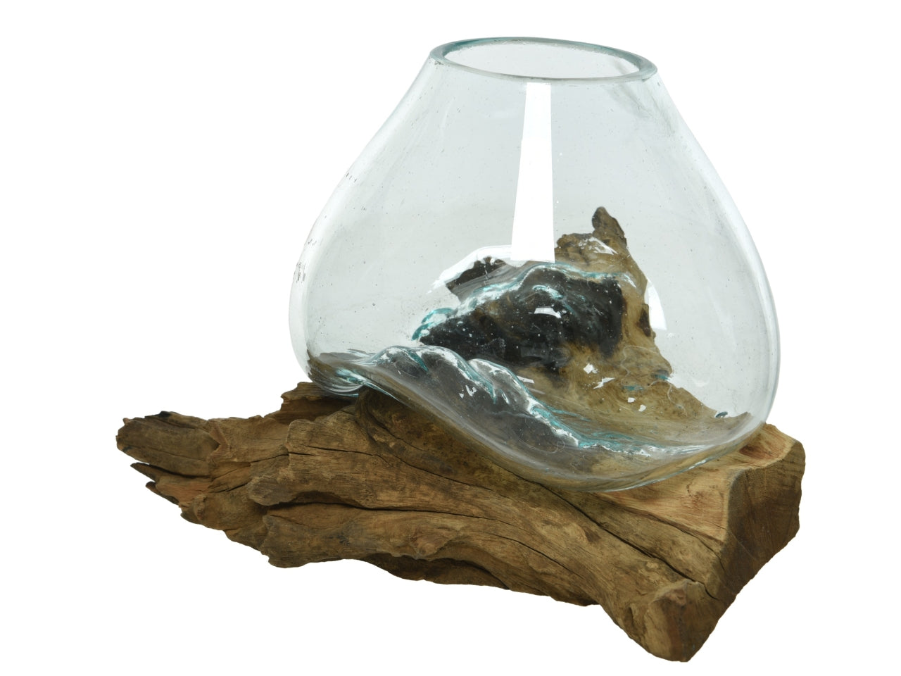 Radice c/vaso vetro 20x20xh.20cm