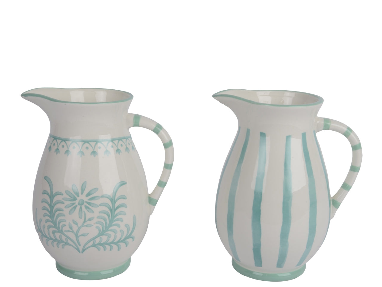 Brocca dolomite rigata 2 assortite 17.8x14.2xh.21.8cm