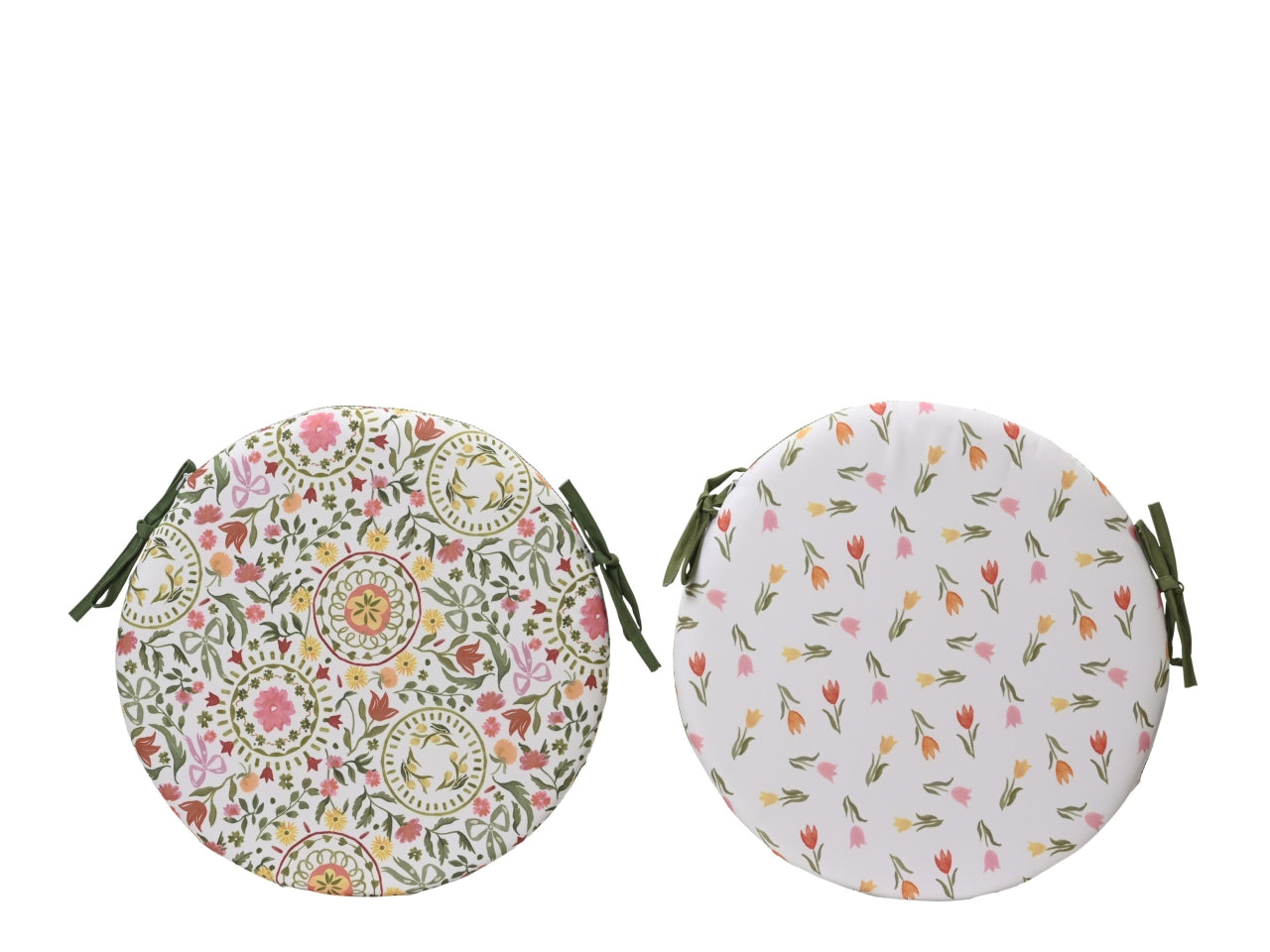 Coprisedia tondo floreale 2 assortiti d.39x4cm