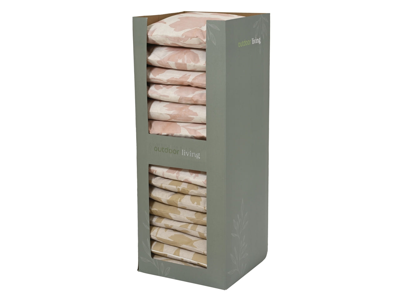 Cuscino quadrato foglie 2 assortiti 45x45xh.4cm