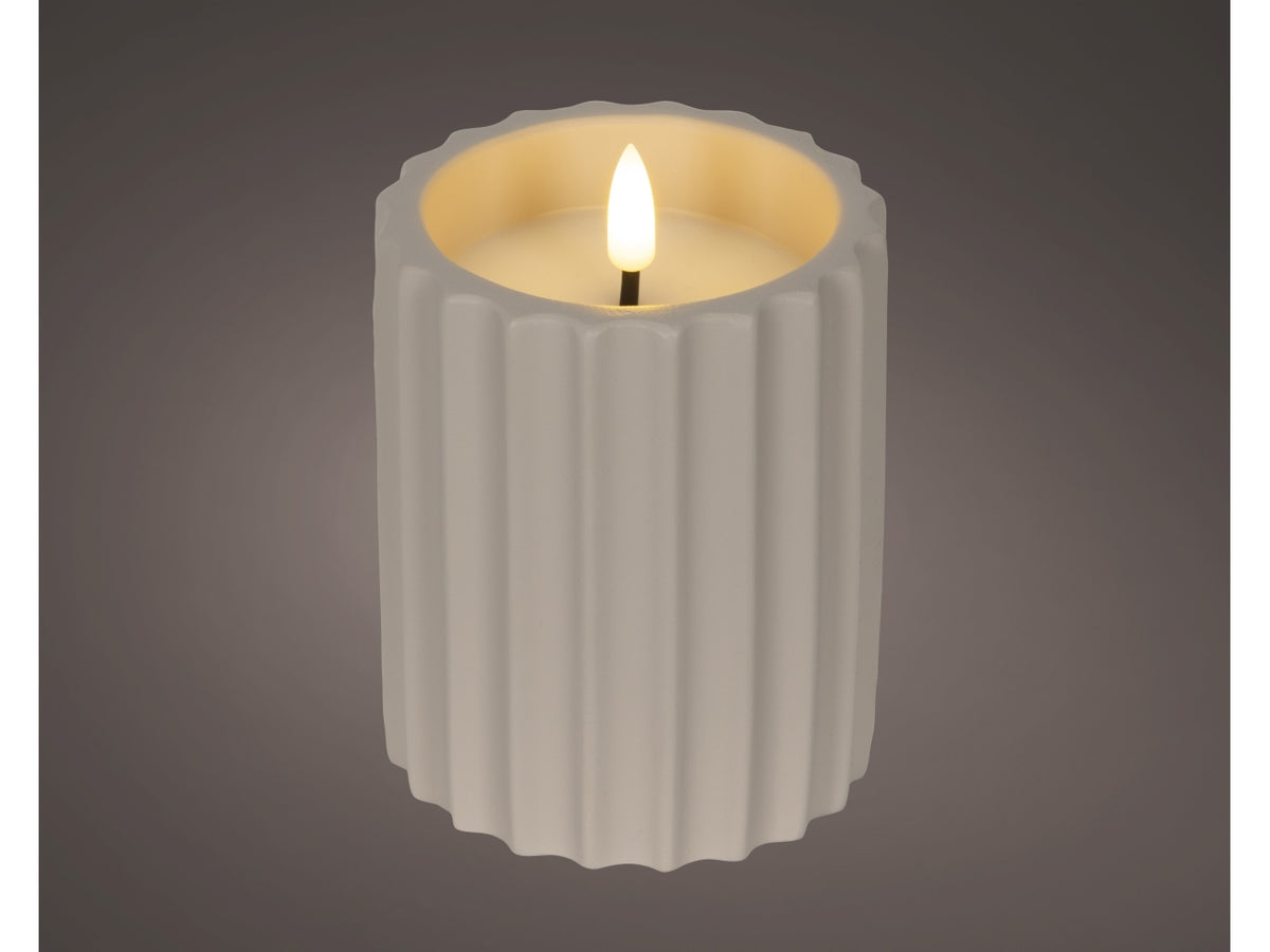 Candela led bianca d.8.5xh.11.5cm