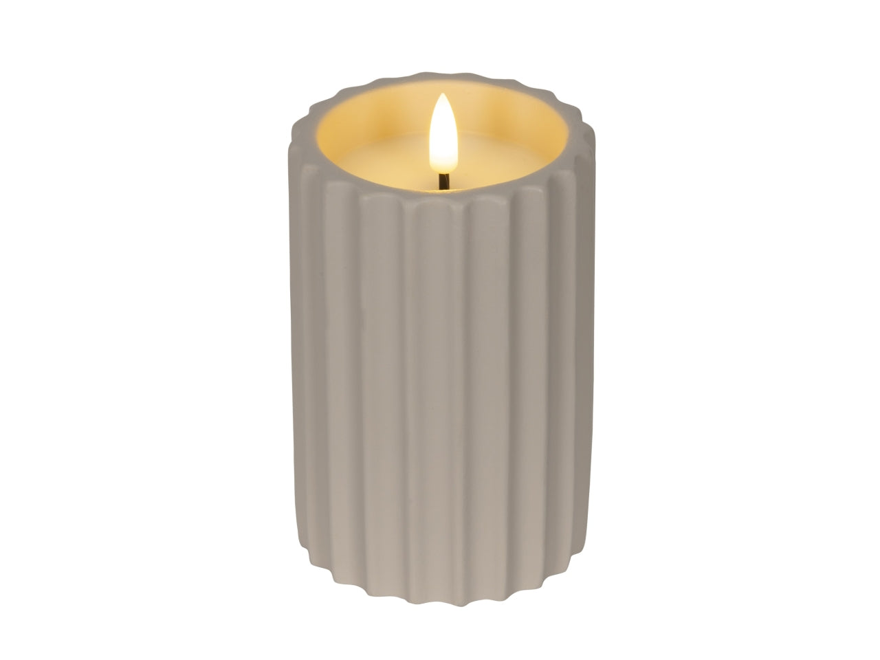 Candela led bianca d.8.5xh.14cm